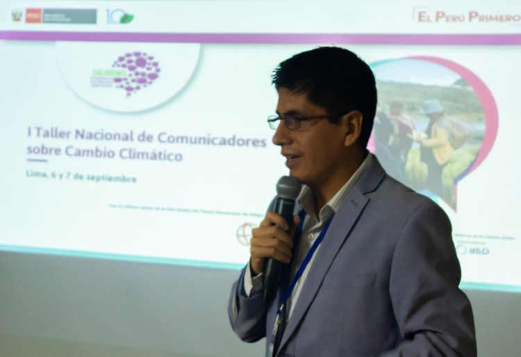 Victor Santillán, communications specialist from the Directorate-General for Climate Change and Desertification at the Peruvian Ministry of the Environment
