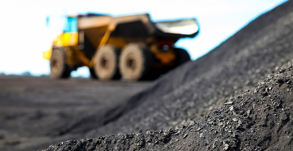 Mining Dump Truck transporting Manganese for processing, Manganese Mining and processing in South Africa